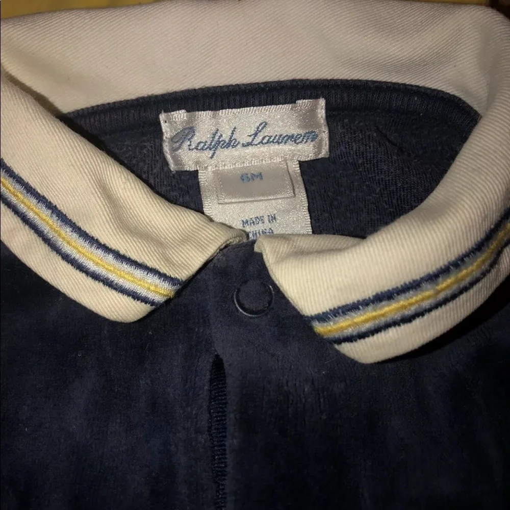 ❤️RALPH LAUREN ❤️VINTAGE BABY VELOUR  2 Rompers sz6mo ADORABLE TWINS PriceFirm!